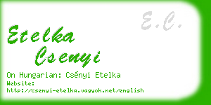 etelka csenyi business card
